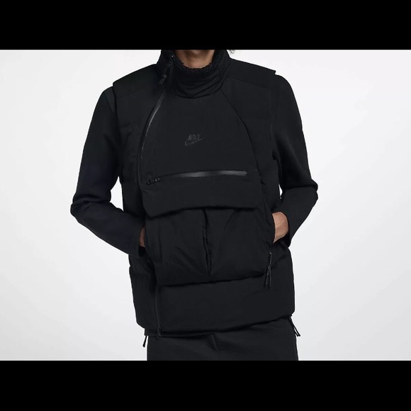 nike black down tech pack vest